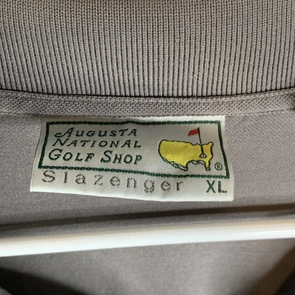 Augusta National Golf Shop Slazenger Mens Polo Shirt XL Grey SS Collared - Picture 5 of 8